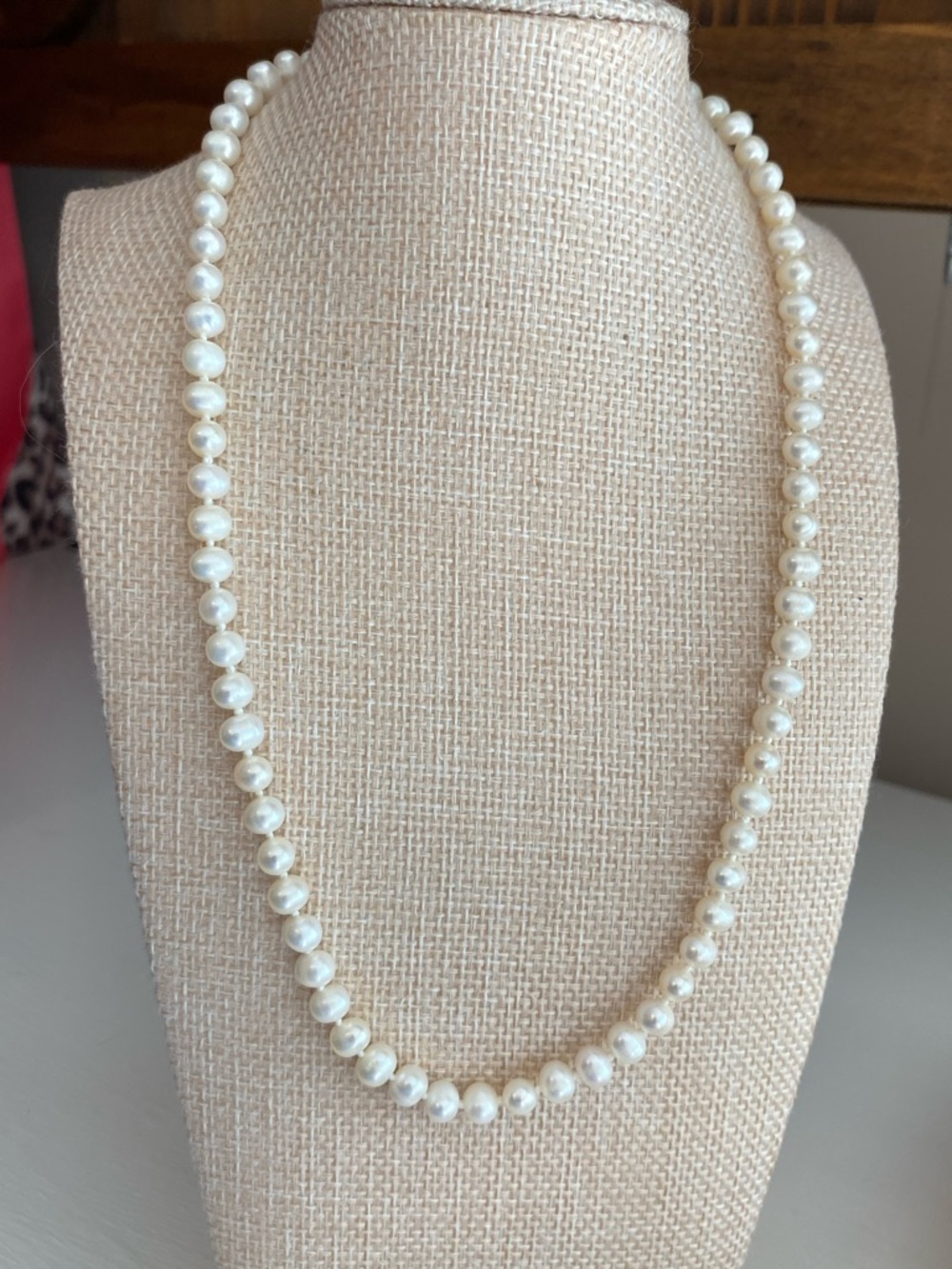 Genuine White Pearl Necklace